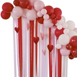 Kit Arche de 55 Ballons Coeurs Rouge & Rose. n2