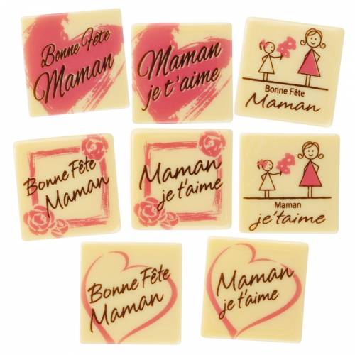 8 Plaquettes Bonne Fete Maman Chocolat Blanc Pour L Anniversaire De Votre Enfant Annikids