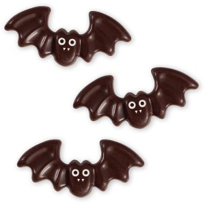 3 Chauves-Souris d'Halloween 3D - Chocolat Noir