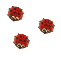 3 Mini Coccinelles (2 cm) - Chocolat Blanc