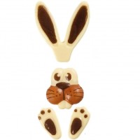 Kit Dcor Lapin de Pques - Chocolat Blanc