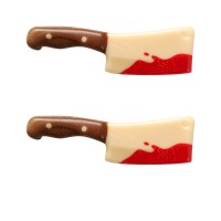 2 Couteaux Halloween (6,9 cm) - Chocolat Blanc