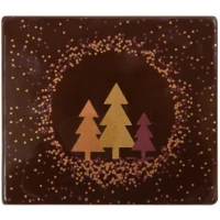 2 Embouts de Bche Sapins de Nol 9 cm - Chocolat