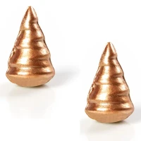 2 Sapins Or 3D (3,5 cm) - Chocolat