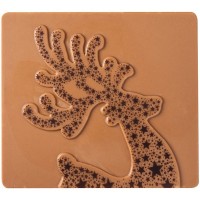 2 Embouts de Bche Renne toil (9 cm) - Chocolat Caramel