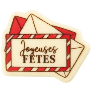 3 Lettres Season's Greetings (5 cm) - Chocolat Blanc