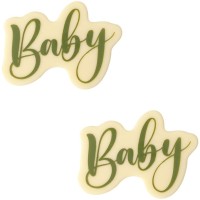 2 Plaquettes Baby 6,9 cm - Chocolat Blanc