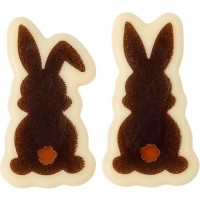 3 Lapins 4,5 cm - Chocolat Blanc