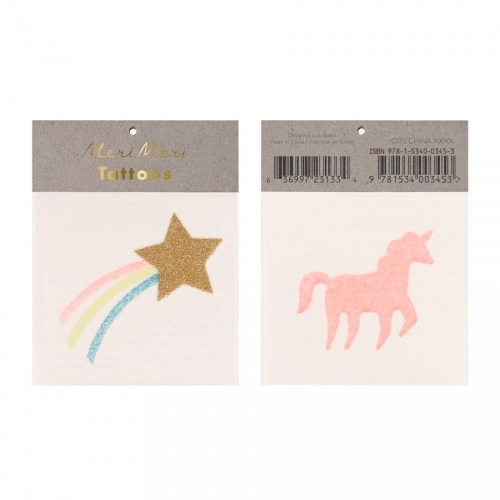 Tatouages Etoile Filante Licorne Paillettes Pour L Anniversaire De Votre Enfant Annikids