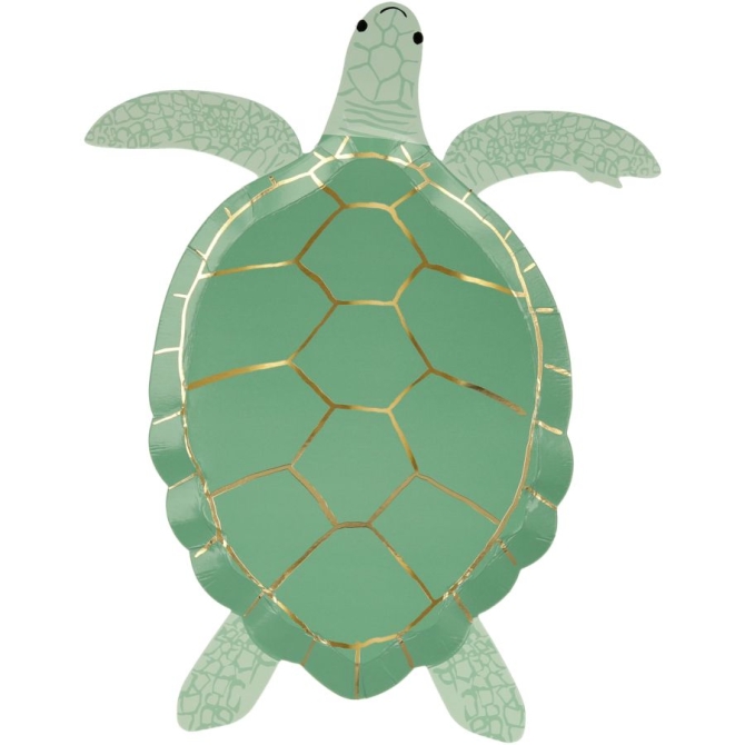 8 Assiettes Sous la Mer - Tortue 