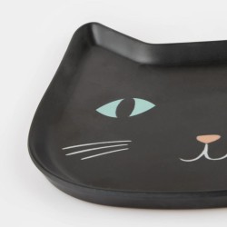 1 Assiette Chat Noir - Mlamine. n3