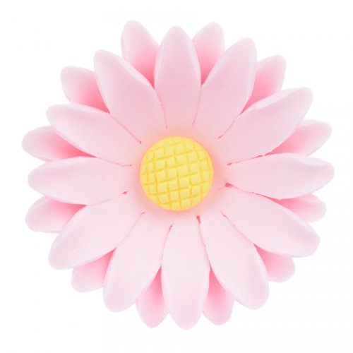 1 Grande Fleur Marguerite Rose 3d 5 Cm Sucre