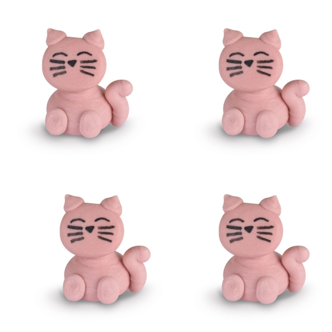 4 Figurines Chat - Sucre 