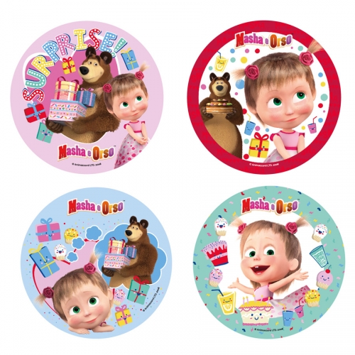 Disque En Sucre Masha Et Michka Pour L Anniversaire De Votre Enfant Annikids