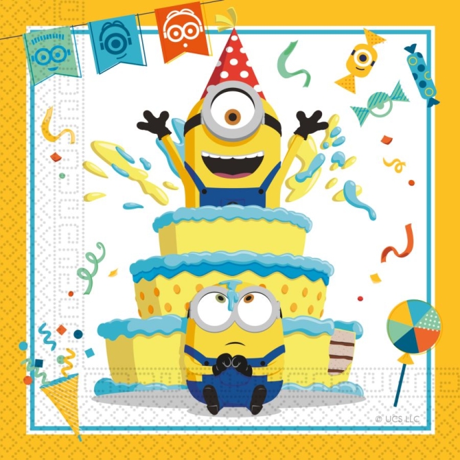 20 Serviettes Minions Party 