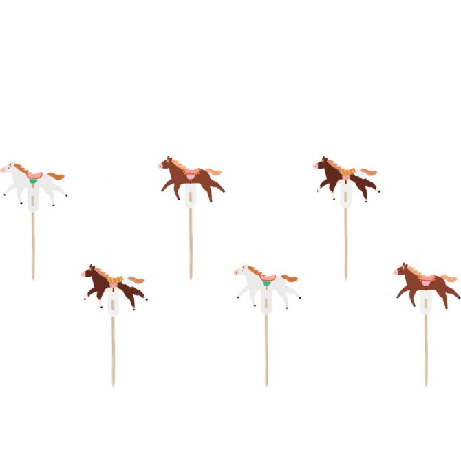 6 Pics Cake Toppers Mon Joli Cheval 