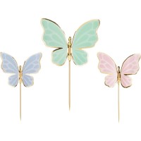 9 Pics Cake Toppers Papillon