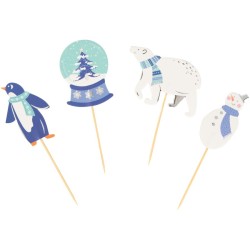 Kit 24 Caissettes et Dco Cupcakes - Snow Christmas. n2