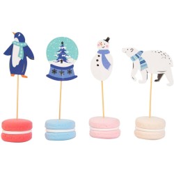 Kit 24 Caissettes et Dco Cupcakes - Snow Christmas. n3