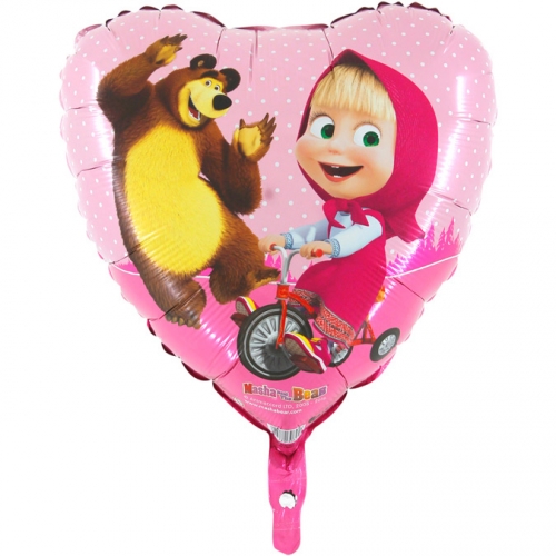 Ballon A Plat Coeur Masha Et Michka Pour L Anniversaire De Votre Enfant Annikids