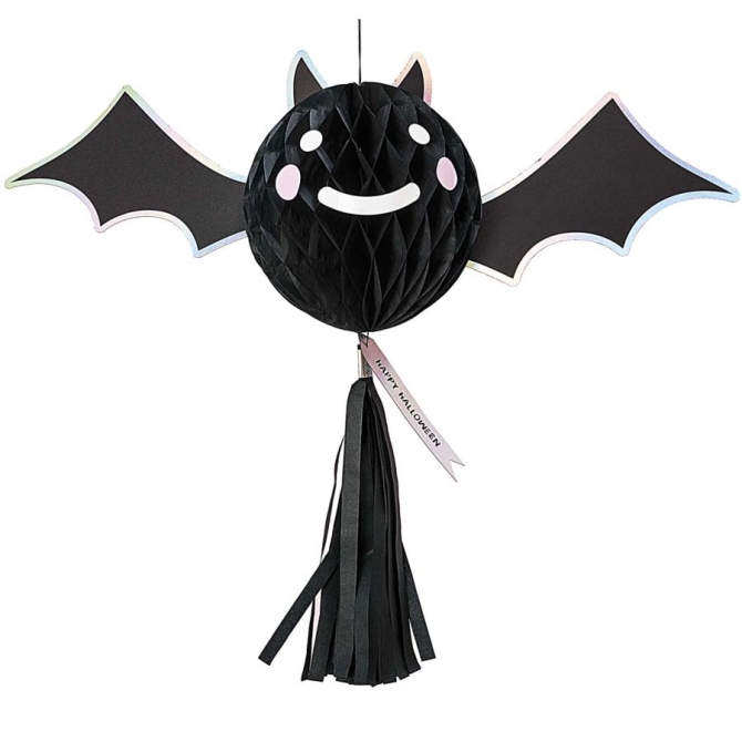 Suspension Chauve-Souris Nid d Abeille avec Pompon - 66, 5 cm 