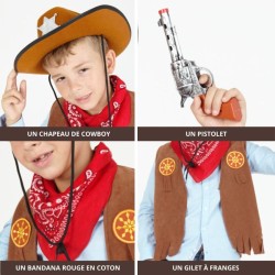 Top et accessoires Cowboy Taille 5-8 ans. n3