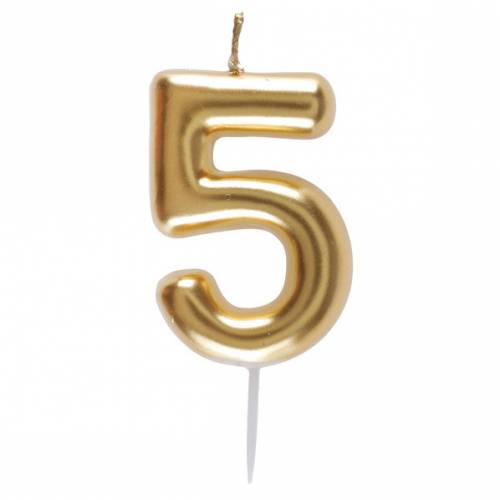 Bougie Or Chiffre 5 Pour L Anniversaire De Votre Enfant Annikids