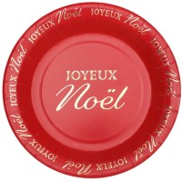 10 Assiettes Joyeux Nol Scintillant