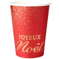 10 Gobelets Joyeux Nol Scintillant