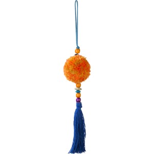 Dco Pompon Latina Orange/Bleu