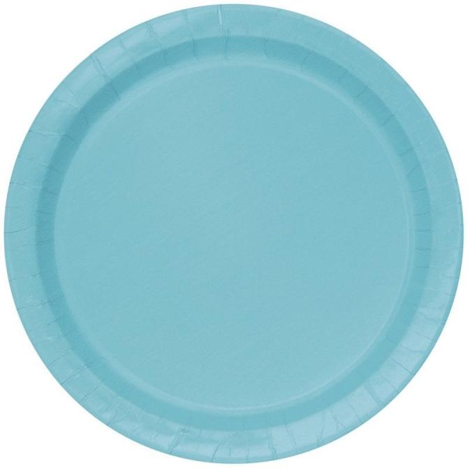 8 Assiettes Bleu Ciel 