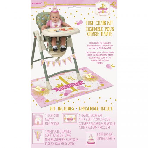 Kit Decorations Chaise Bebe 1 An Princesse Pour L Anniversaire De Votre Enfant Annikids