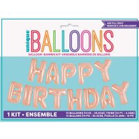 Guirlande Ballons Happy Birthday (4,26 m) - Rose Gold