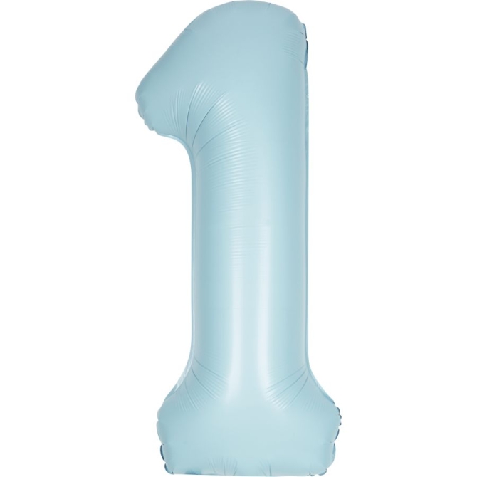 Ballon Gant Bleu Mat - Chiffre 1 