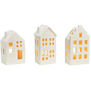 Maison Lumineuse Blanche 15 cm - En Cramique