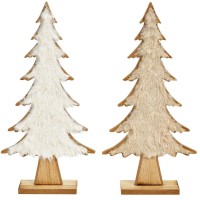 Sapin en Bois - En 15 cm Blanc