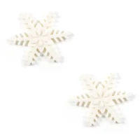 2 Grands Flocons de Neige (5,5 cm) - Sucre