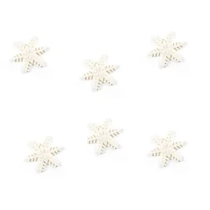 6 Petits Flocons de Neige (2,5 cm) - Sucre