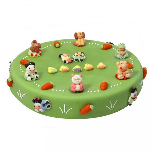 Gateau Les Animaux De La Ferme O 28 Cm 12 14 Parts Pour L Anniversaire De Votre Enfant Annikids