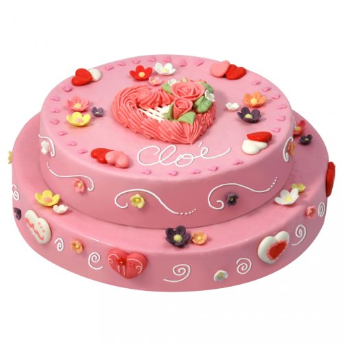 Gateau Coeur Double 24 Parts Pour L Anniversaire De Votre Enfant Annikids