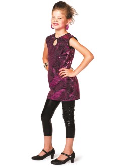 Robe Paillettes Disco Argent Enfant. n1