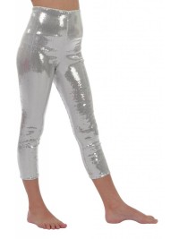 Leggings Paillette Argent