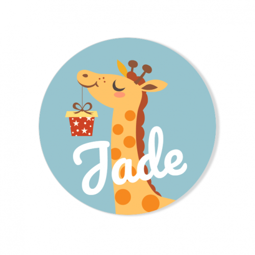 Badge A Personnaliser Girafe Happy Birthday Pour L Anniversaire De Votre Enfant Annikids