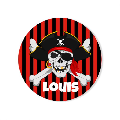 Badge A Personnaliser Pirate Tete De Mort Pour L Anniversaire De Votre Enfant Annikids
