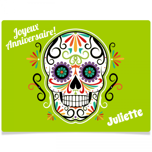 Fotocroc Rectangle A Personnaliser Calavera Pour L Anniversaire De Votre Enfant Annikids