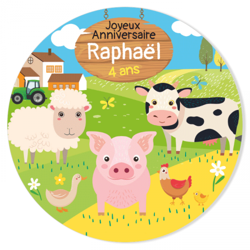 Fotocroc A Personnaliser Animaux De La Ferme Pour L Anniversaire De Votre Enfant Annikids