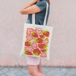 Tote bag  personnaliser - Fraises. n6