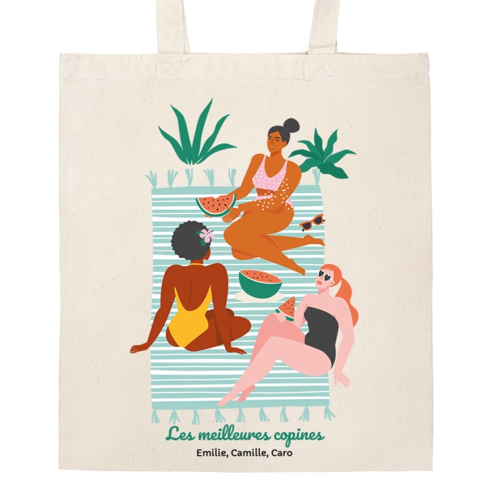 Tote bag  personnaliser - Les copines 