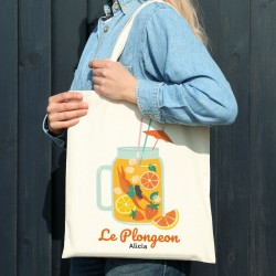 Tote bag  personnaliser - Le plongeon. n2