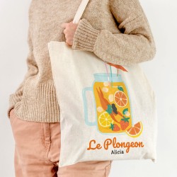 Tote bag  personnaliser - Le plongeon. n3